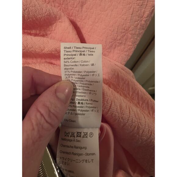 J. Crew Pink Sheath Dress Textured Floral Dress White Rickrack Trim Lined 12 - Picture 4 of 10